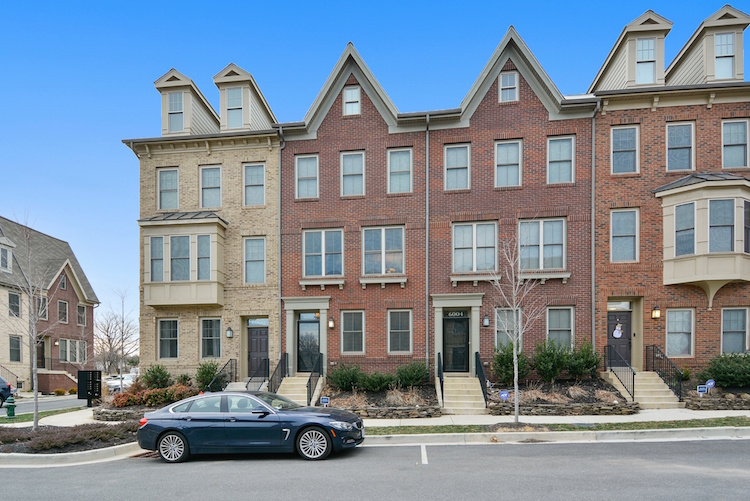  A row of townhouses