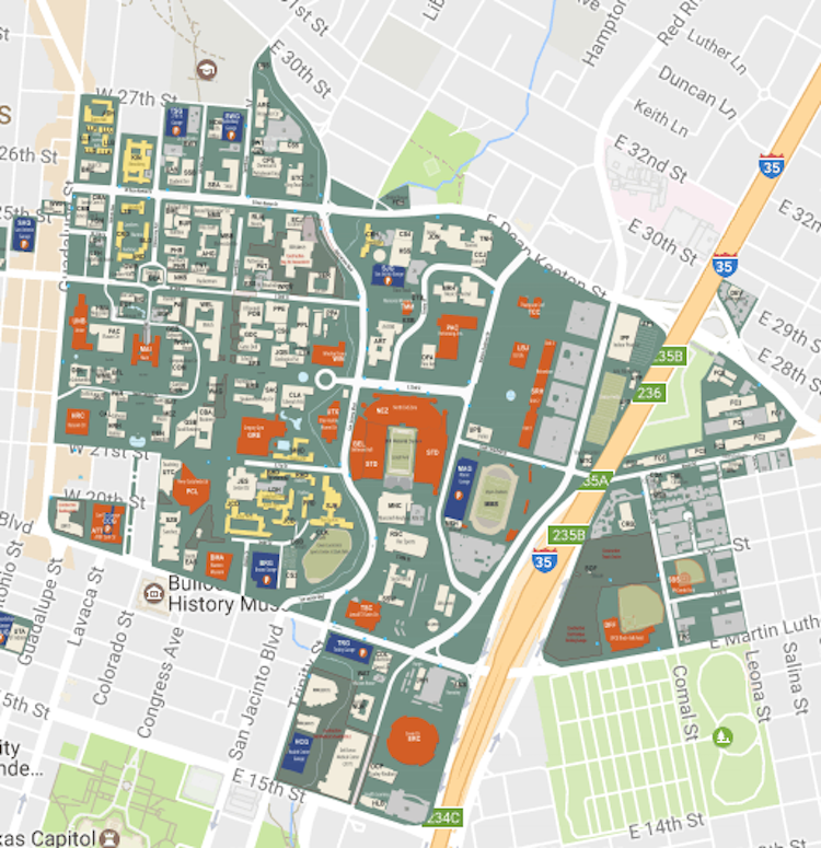 Map Of University Of Texas Campus Maping Resources - Bank2home.com