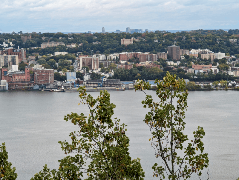 A view of Bergen County, New Jersey, from across the river