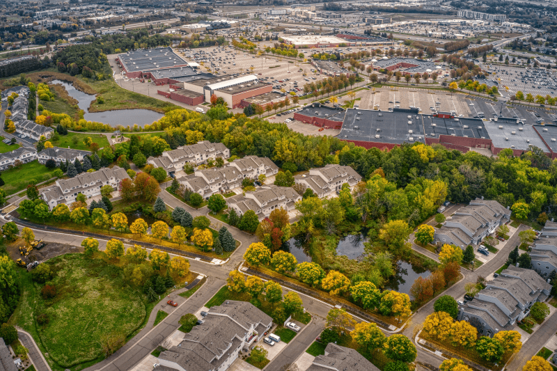 Aerial view of Woodbury, Minnesota